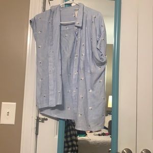 Harper Heritage button up blouse with flowers